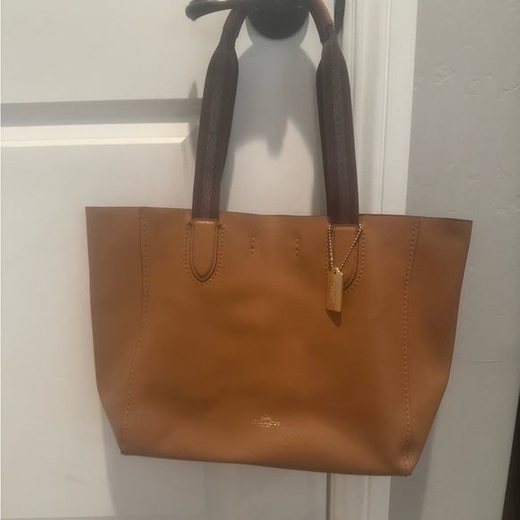 Coach Brown Leather Tote Bag - Picture 2 of 4